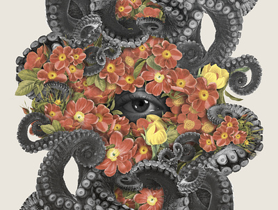 Prodigius collage collageart cutout eye fish flowers illustration kraken monster monster club octopus photoshop sea