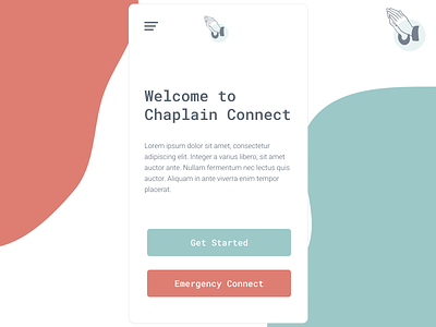 Chaplain Connect air force app clean modern product simple ui ux