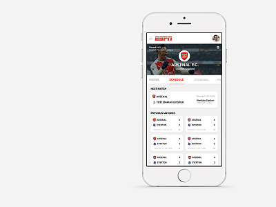 ESPN Soccer App app espn product ui ux