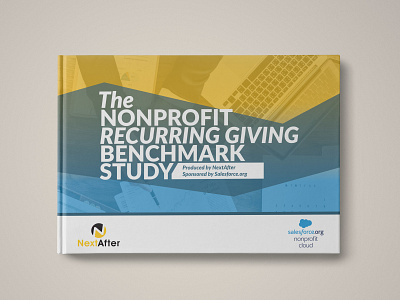 Salesforce.org & NextAfter | Recurring Giving Benchmark Study design print typography