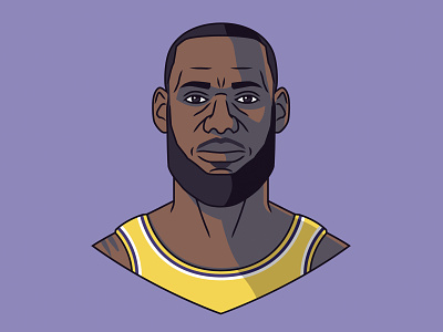 Lebron James Portrait by Ben Douglass on Dribbble