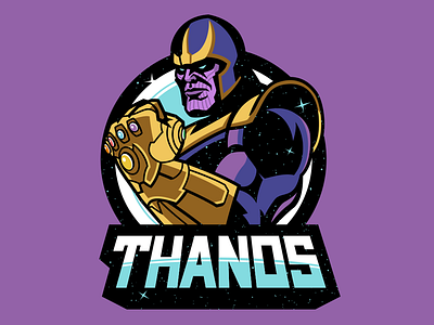 Thanos Badge avengers badge design design fan art infinity war logo logo design logos marvel thanos vector villain