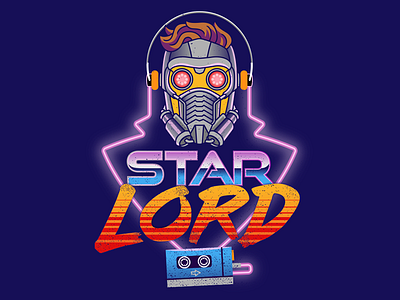 Starlord Badge avengers badge design fan art guardians of the galaxy infinity war logo logo design logos marvel starlord vector villain