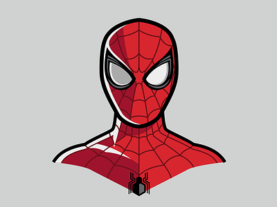 Spiderman cartoon fan art fanart graphic design icon illustration illustrator logo logo design logos marvel movie portrait spiderman vector