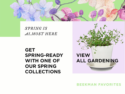 Beekman 1802 Spring Site ecommerce floral spring ui ux web