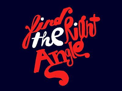 Find the right angle angle lettering type