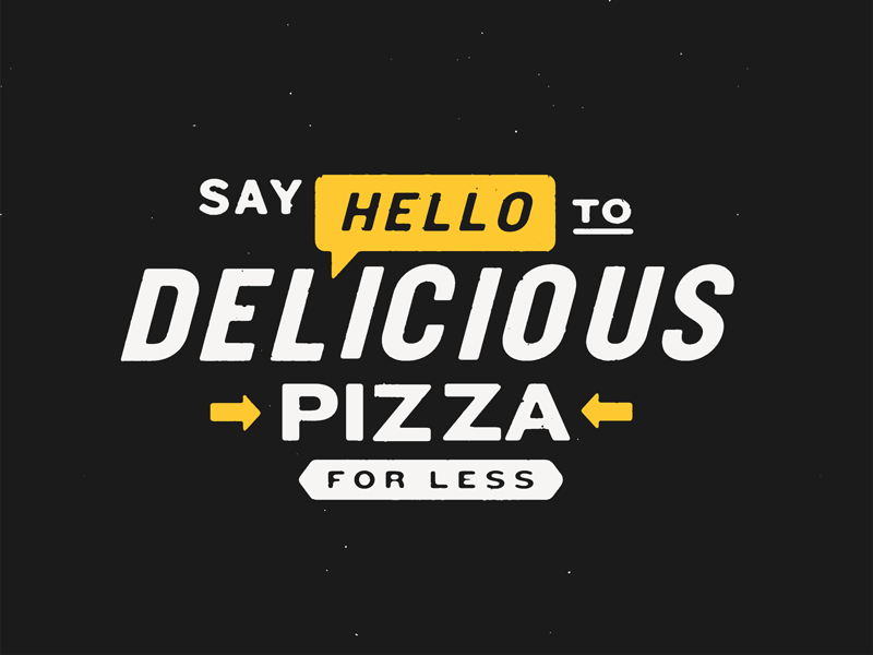 Hello Pizza illustration branding gif illustration typography