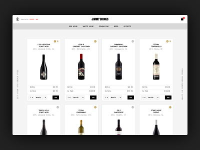 Jimmy Brings eCommerce concept clean desktop ecommerce minimal store ui ux website wine