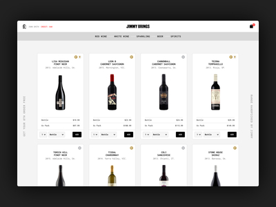 Jimmy Brings eCommerce concept clean desktop ecommerce minimal store ui ux website wine