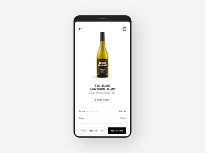 Jimmy Brings app app clean minimal mobile ui wine