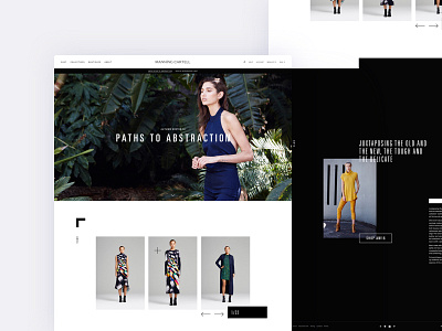 Manning Cartell collections page clean desktop ecommerce fashion minimal store ui ux website