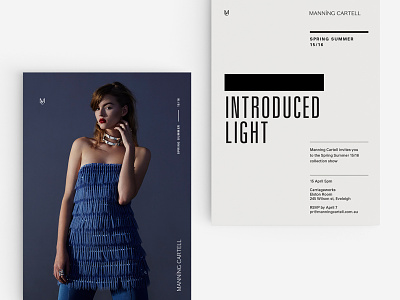 Manning Cartell invite clean fashion minimal print