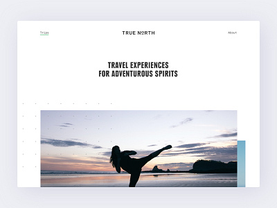 True North website adventure clean desktop minimal travel ui ux website