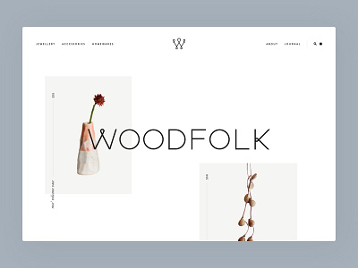 Woodfolk website concept clean desktop fashion homewares minimal ui ux website