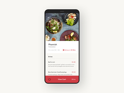 Suppertime app app clean food minimal mobile ui