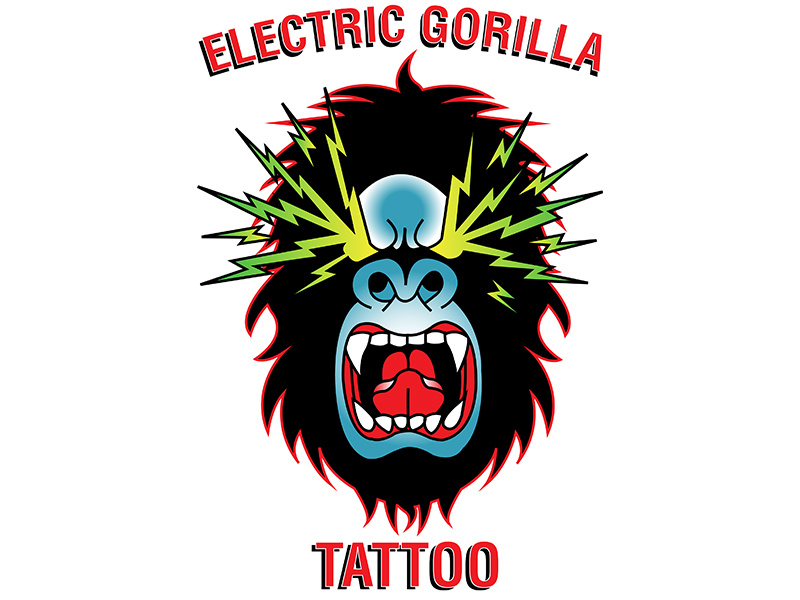 Electric Gorilla Tattoo by Rufat Agayev on Dribbble