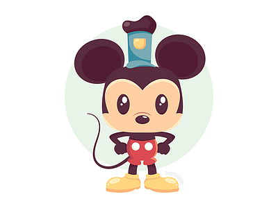 Quickie Mickey cartoon character disney disneyworld illustration mickey mickey mouse quickie mickey vector