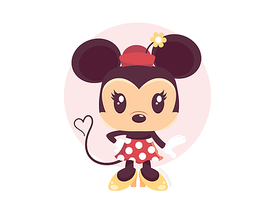 Quickie Minnie animal cartoon character disney disneyworld flat vector love minnie minnie mouse vector