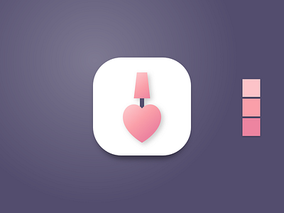 Polish nail app icon android app appicon brazil heart icon nail polish rounded