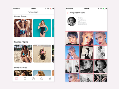 Fashion Model App app fashion flat instagram ios linkedin marketplace minimalist mobile model photo redesign