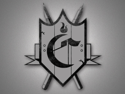 Corrick Crest crest design illustration logo old english