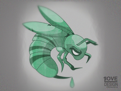 Green Hornet bug green hornet illustration logo