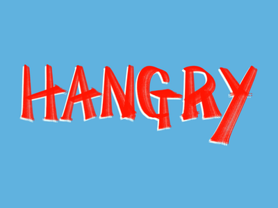 Hangry hangry lettering procreate