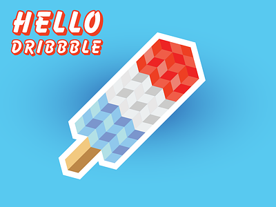 Hello dribbble IOM bomb debut hello iceometric isometric pop popsicle