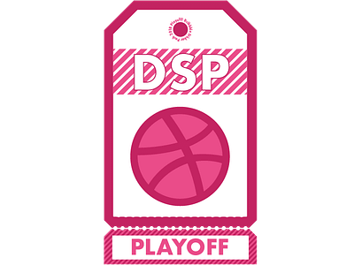 Dribbble Sticker Pack Playoff Bag Tag