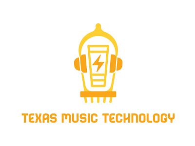 Texas Music Technology headphones logo music student org student project technology texas vacuum tube
