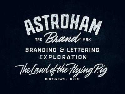 ASTROHAM astroham branding cincinnati flying pig freelance jjcincy lettering
