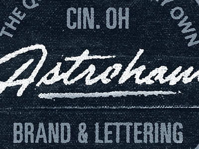 Astroham Brand astroham astrohambrand badge brand lettering script seal stamp texture