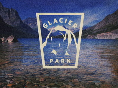 Glacier Park Mark bear glacier logo mountains national park park