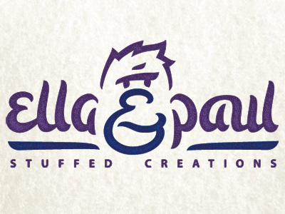 Ella & Paul Stuffed Animals ampersand ape et gorilla illustration logo mascot monkey stuffed animals typography wordmark