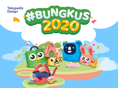 Bungkus 2020 branding character design exploration illustration illustration art mascot product tokopedia ui user interface vector