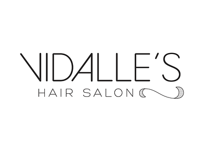 Vidalle's WIP hair salon logo modern