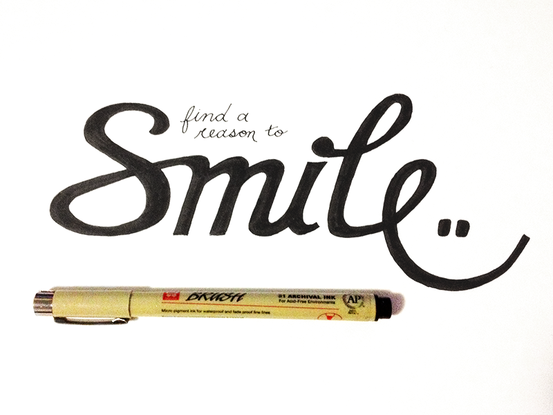 Smile - Finished Handlettering by Michelle Samuels on Dribbble