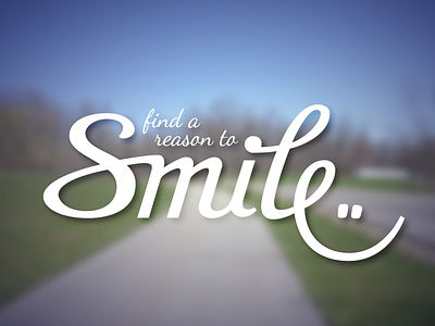 Smile - Completed design handlettering quote smile song lyrics