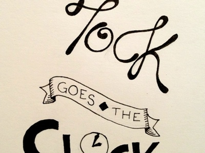 Tick Tock Goes The Clock... doctor handlettering quote typography who