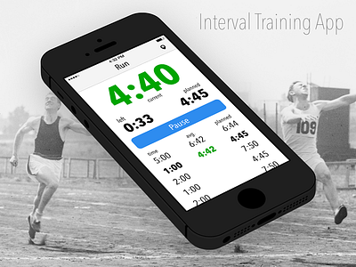 Interval Training App app concept iphone running