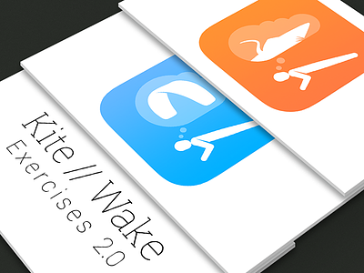 Kite'n'Wake App Icons app exercises icon kiteboarding wakeboarding