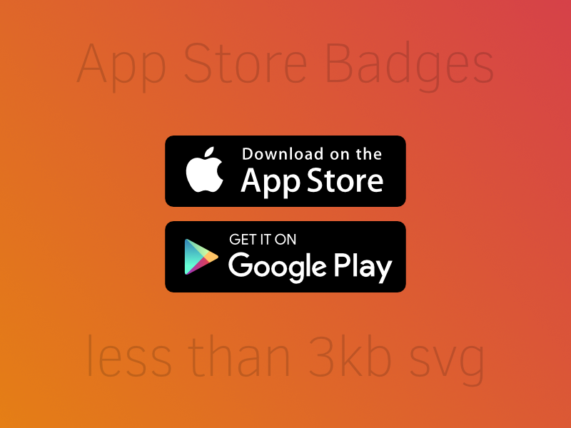 App Store Badges by Andreas Larsen on Dribbble