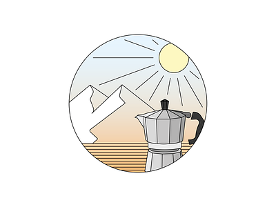 I Outdoor coffees coffee friendships graphicdesign illustration illustrator littleillustrations mountains quality times sun vectors