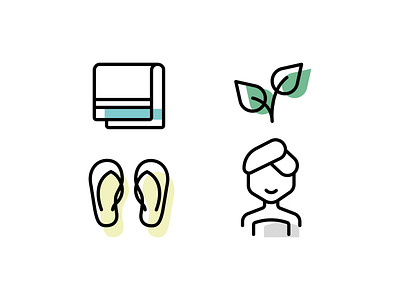 Icon Set I Wellness design graphicdesign icons set illustration illustrator outlines swatches vector vectors