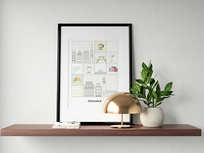 Stockholm citytrip friends graphicdesign illustration illustrator pastel poster vectors