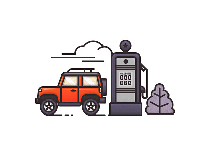 New Shot - 10/28/2018 at 08:58 AM car illustration jeep refuel