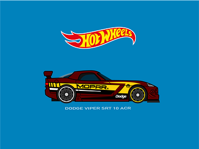 HotWheels Car Dodge Viper Illustration car illustration vector vector illustration