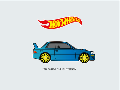 Hot Wheels Car Illustration Subaru🚗 car icon illustration vector