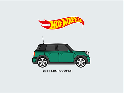 HotWheels Car Illustration mini copper