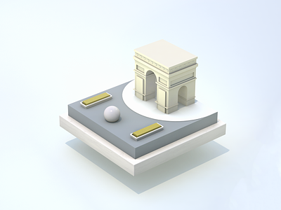 3D Low Ploy Scene Model for Marble Game 3d game low poly